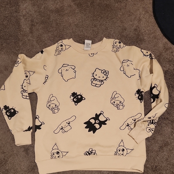 HELLO KITTY Cream Graphic Sweatshirt - Picture 1 of 4